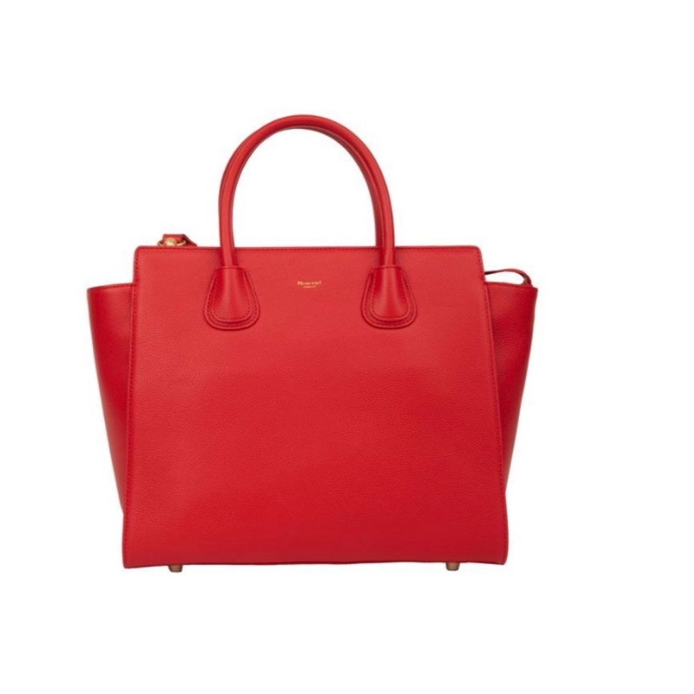 Moncrief Red Leather Tote Bag - Picture 1 of 14